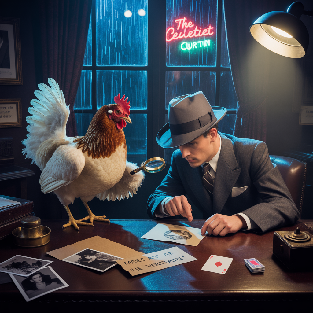 Noir Mystery investigation scene