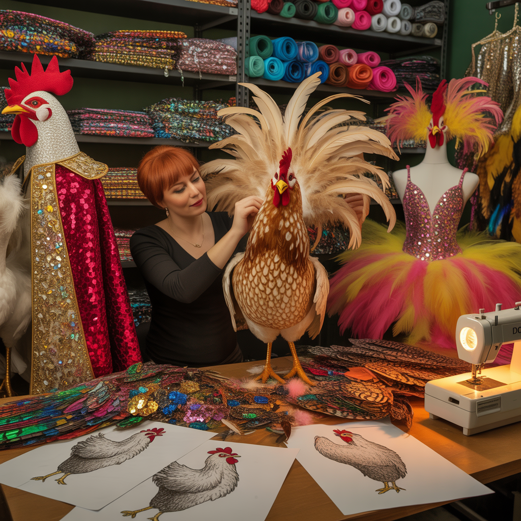 Behind the scenes costume preparation